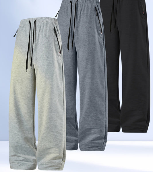 3-pack joggers light grey, dark grey and black.