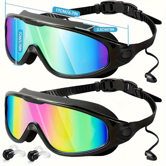 Crystal View 2-Pack Anti-Fog Swimming Goggles