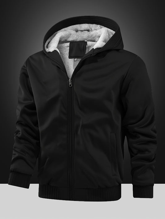 Winter Fleece Hoodie Zip Jacket