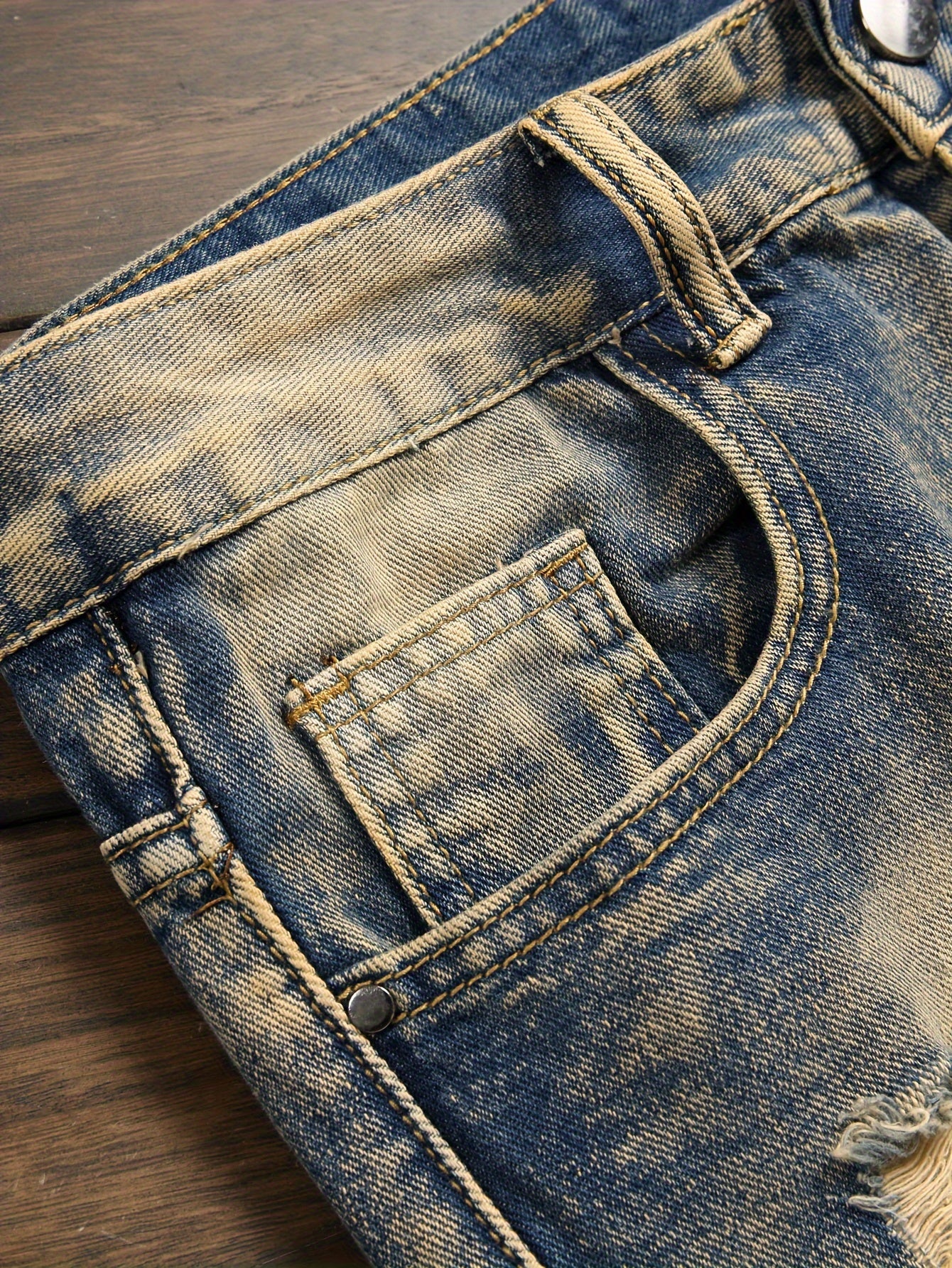 Men's Jeans Retro Nostalgic Golden Slim Straight Leg