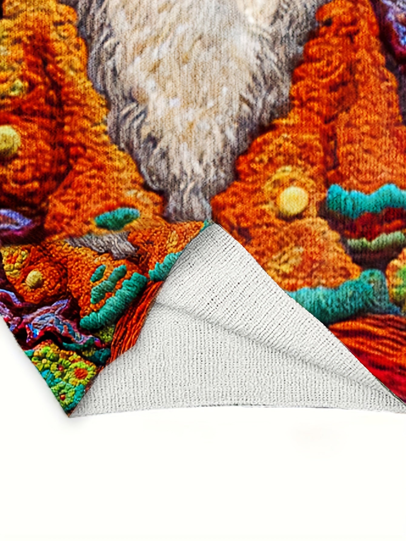 Women's Festive Christmas Sweater - 3D Thin Round Neck Top with All-Over Santa