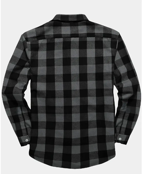 Men's and Women's Plaid Flannel Long Sleeve Shirt with Inner Lining 3 for 1 Deal