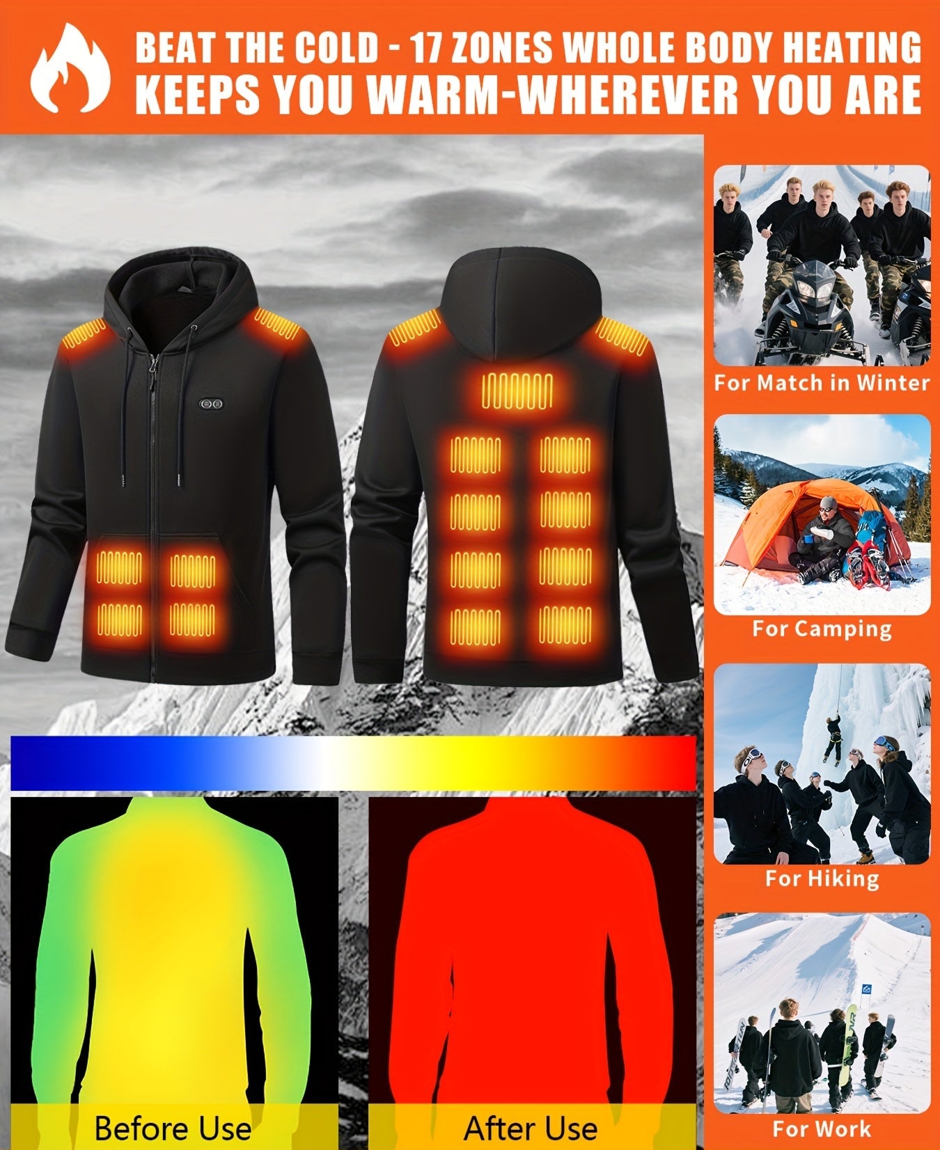 Great for outdoors, skiing, hiking and work.