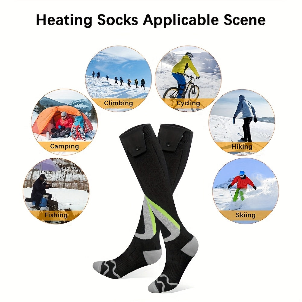 Heating socks for climbing, cycling, camping, hiking, fishing, and skiing. Warm socks for cold feet