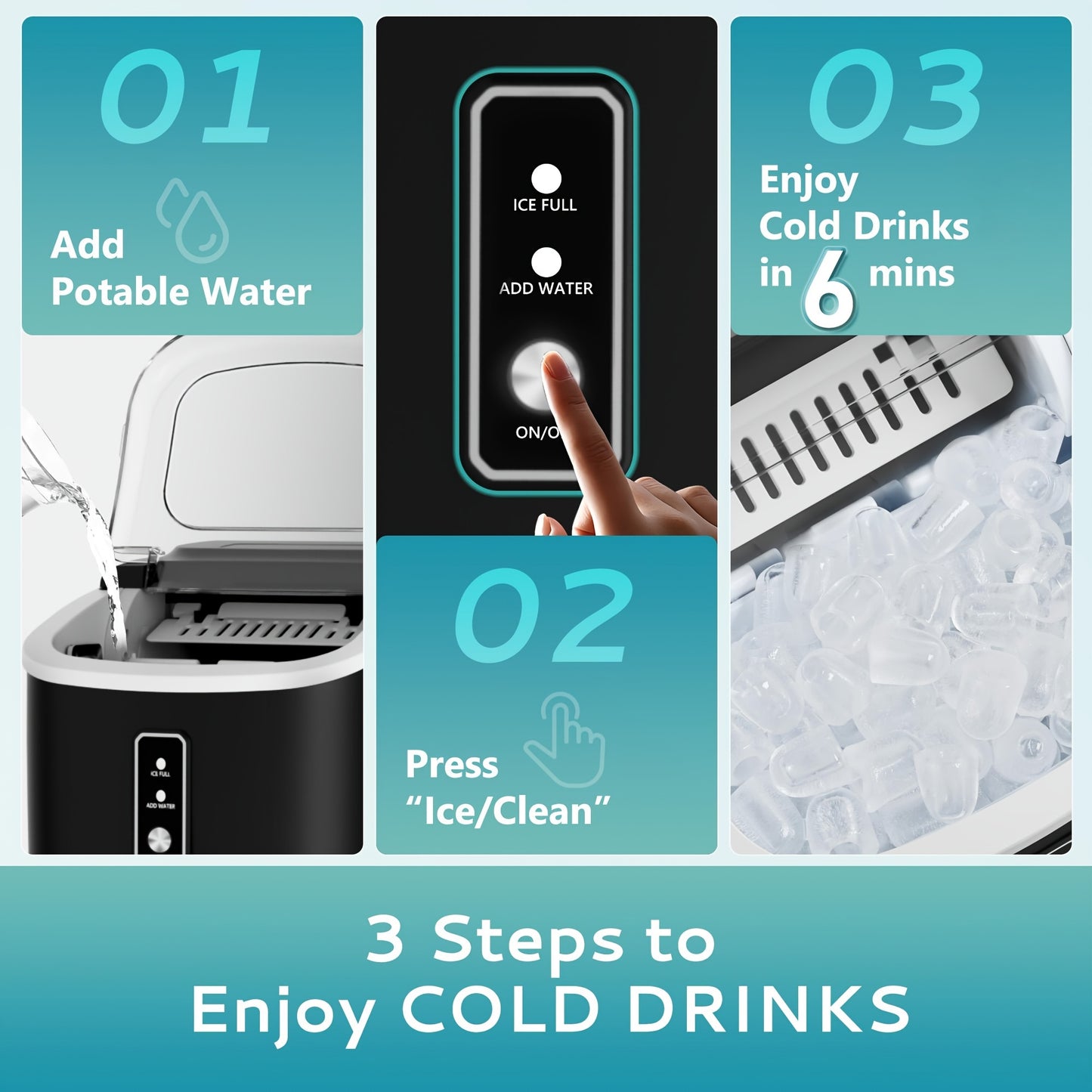 Compact Bullet Ice Maker